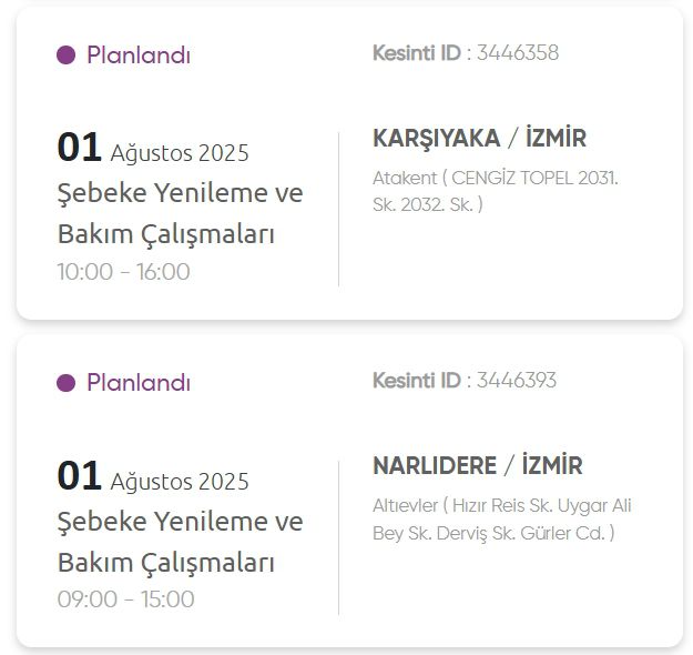 İzmir GEDİZ elektrik kesintisi! 1 Ağustos İzmir'de elektrik kesintisi ne zaman bitecek, elektrikler ne zaman gelecek?