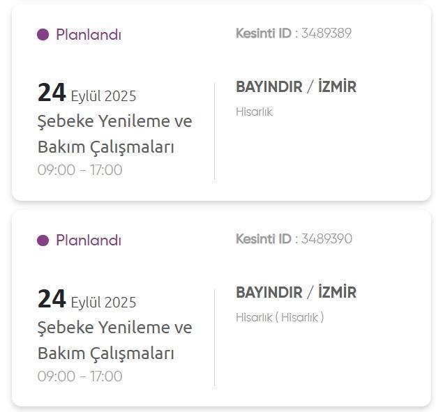 İzmir GEDİZ elektrik kesintisi! 24 Eylül İzmir'de elektrik kesintisi ne zaman bitecek, elektrikler ne zaman gelecek?
