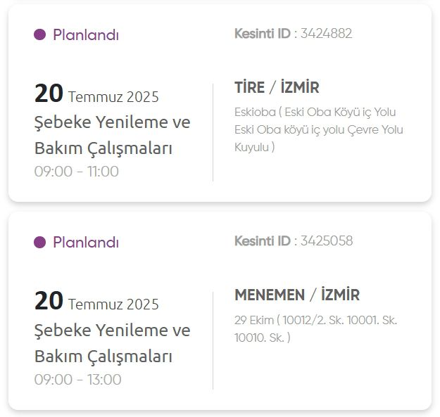 İzmir GEDİZ elektrik kesintisi! 19 Temmuz İzmir'de elektrik kesintisi ne zaman bitecek, elektrikler ne zaman gelecek?