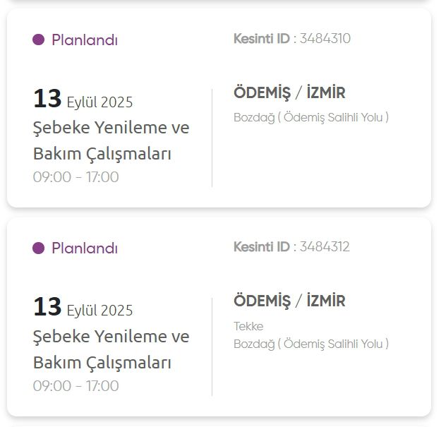 İzmir GEDİZ elektrik kesintisi! 13 Eylül İzmir'de elektrik kesintisi ne zaman bitecek, elektrikler ne zaman gelecek?