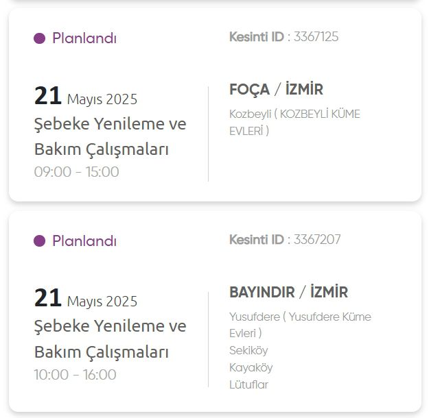 İzmir GEDİZ elektrik kesintisi! 21 Mayıs İzmir'de elektrik kesintisi ne zaman bitecek, elektrikler ne zaman gelecek?