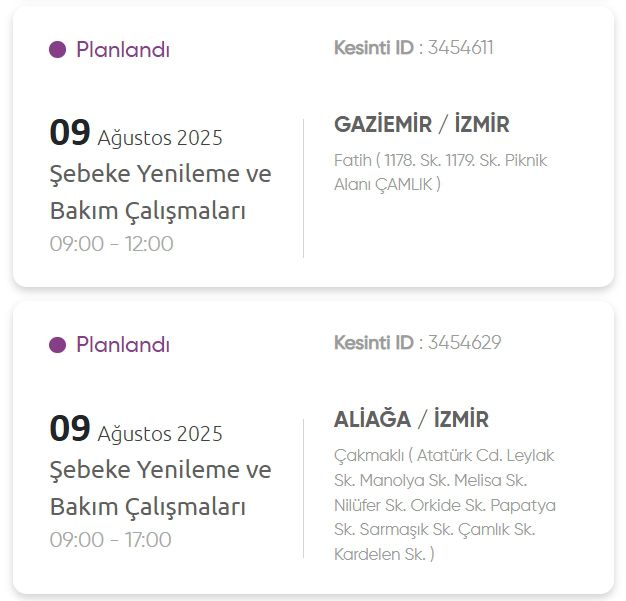 İzmir GEDİZ elektrik kesintisi! 9 Ağustos İzmir'de elektrik kesintisi ne zaman bitecek, elektrikler ne zaman gelecek?