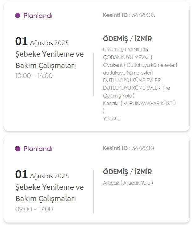 İzmir GEDİZ elektrik kesintisi! 1 Ağustos İzmir'de elektrik kesintisi ne zaman bitecek, elektrikler ne zaman gelecek?