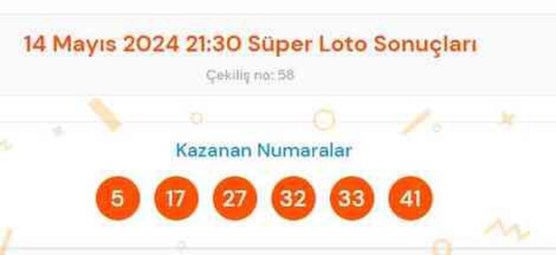 Süper Loto sonuçları açıkland! 14 Mayıs Süper Loto kazanan numaralar neler? Süper Loto sonuçlarına ne zaman, nereden bakılır?