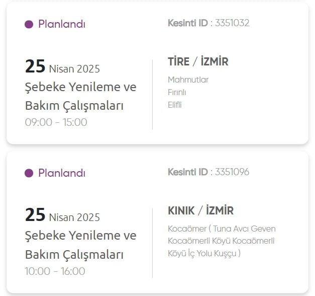 İzmir GEDİZ elektrik kesintisi! 25 Nisan İzmir'de elektrik kesintisi ne zaman bitecek, elektrikler ne zaman gelecek?