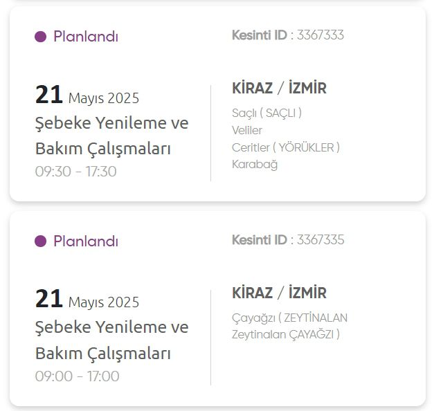 İzmir GEDİZ elektrik kesintisi! 21 Mayıs İzmir'de elektrik kesintisi ne zaman bitecek, elektrikler ne zaman gelecek?