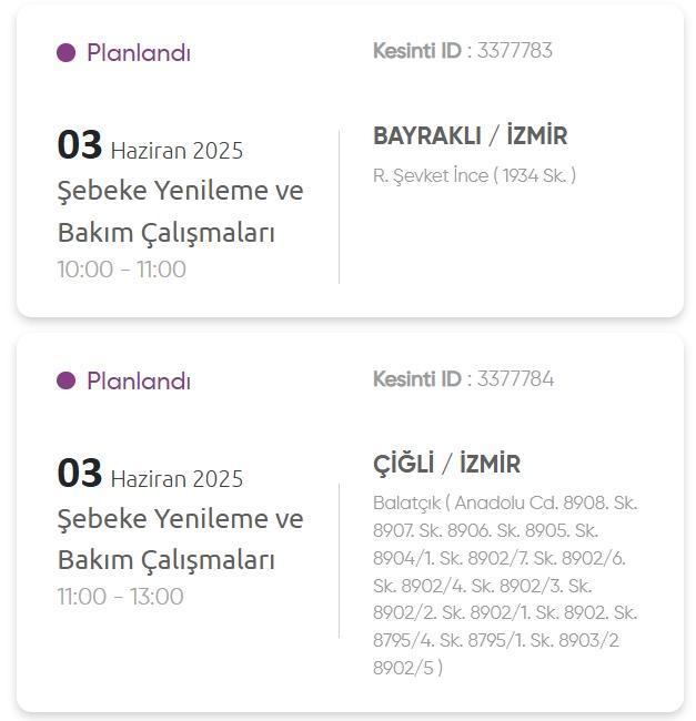 İzmir GEDİZ elektrik kesintisi! 3 Haziran İzmir'de elektrik kesintisi ne zaman bitecek, elektrikler ne zaman gelecek?