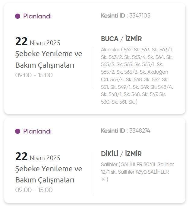 İzmir GEDİZ elektrik kesintisi! 22 Nisan İzmir'de elektrik kesintisi ne zaman bitecek, elektrikler ne zaman gelecek?