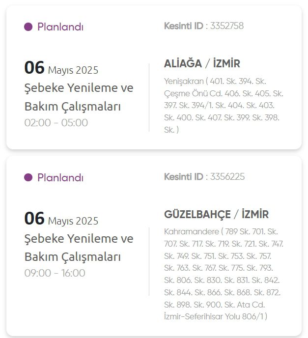 İzmir GEDİZ elektrik kesintisi! 6 Mayıs İzmir'de elektrik kesintisi ne zaman bitecek, elektrikler ne zaman gelecek?
