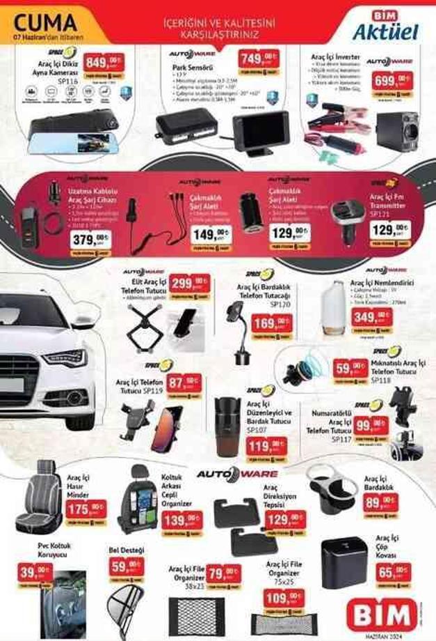 BİM AKTÜEL KATALOĞU 7 HAZİRAN CUMA! BİM aktüel ürünler kataloğunda bugün neler satışa çıktı? Araç aksesuarları, bisiklet, tencere seti...