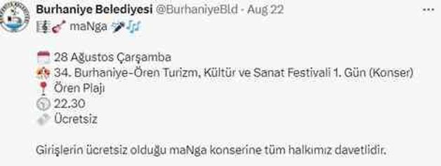 Balıkesir Bandırma 30 Ağustos konserleri ne zaman saat kaçta? 'Ücretsiz' Demet Akalın, Merve Özbey, Feridun Düzağaç konseri ne zaman?