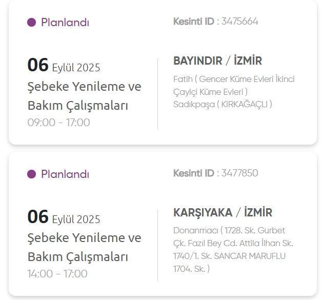 İzmir GEDİZ elektrik kesintisi! 6 Eylül İzmir'de elektrik kesintisi ne zaman bitecek, elektrikler ne zaman gelecek?