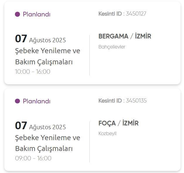 İzmir GEDİZ elektrik kesintisi! 7 Ağustos İzmir'de elektrik kesintisi ne zaman bitecek, elektrikler ne zaman gelecek?