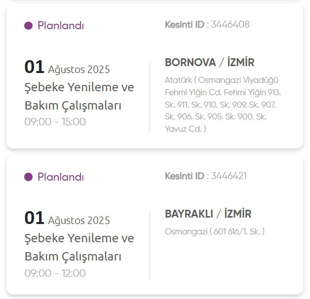 İzmir GEDİZ elektrik kesintisi! 1 Ağustos İzmir'de elektrik kesintisi ne zaman bitecek, elektrikler ne zaman gelecek?