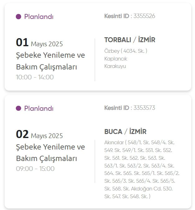 İzmir GEDİZ elektrik kesintisi! 1-2 Mayıs İzmir'de elektrik kesintisi ne zaman bitecek, elektrikler ne zaman gelecek?