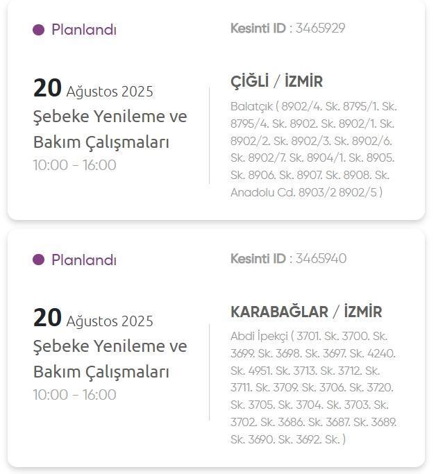 İzmir GEDİZ elektrik kesintisi! 20 Ağustos İzmir'de elektrik kesintisi ne zaman bitecek, elektrikler ne zaman gelecek?