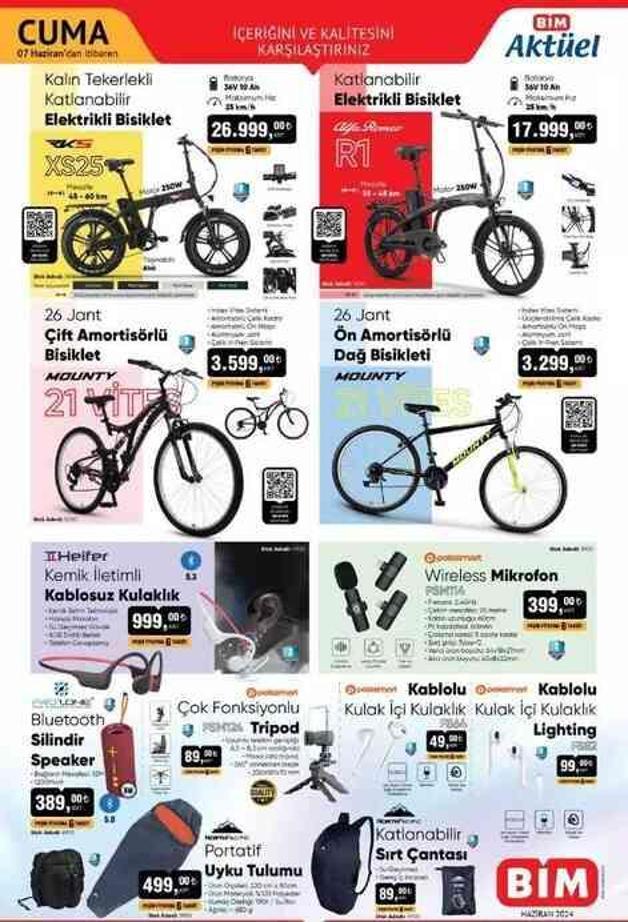 BİM AKTÜEL KATALOĞU 7 HAZİRAN CUMA! BİM aktüel ürünler kataloğunda bugün neler satışa çıktı? Araç aksesuarları, bisiklet, tencere seti...