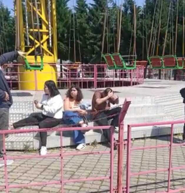Lunapark kazasında panik anları cep telefonu kamerasında: 17 yaralı