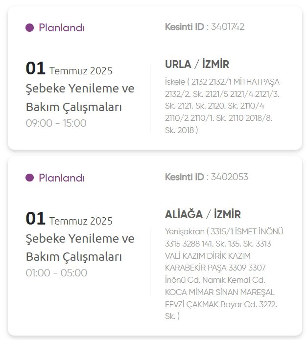 İzmir GEDİZ elektrik kesintisi! 1 Temmuz İzmir'de elektrik kesintisi ne zaman bitecek, elektrikler ne zaman gelecek?