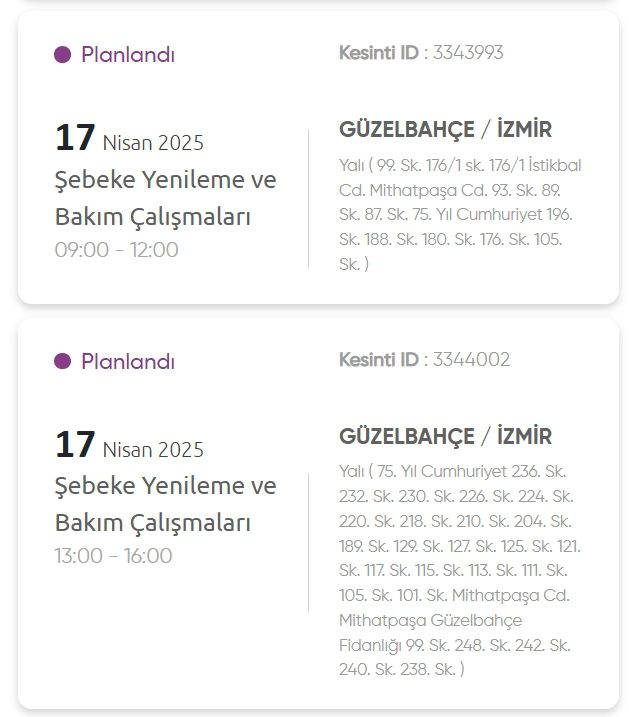 İzmir GEDİZ elektrik kesintisi! 17 Nisan İzmir'de elektrik kesintisi ne zaman bitecek, elektrikler ne zaman gelecek?