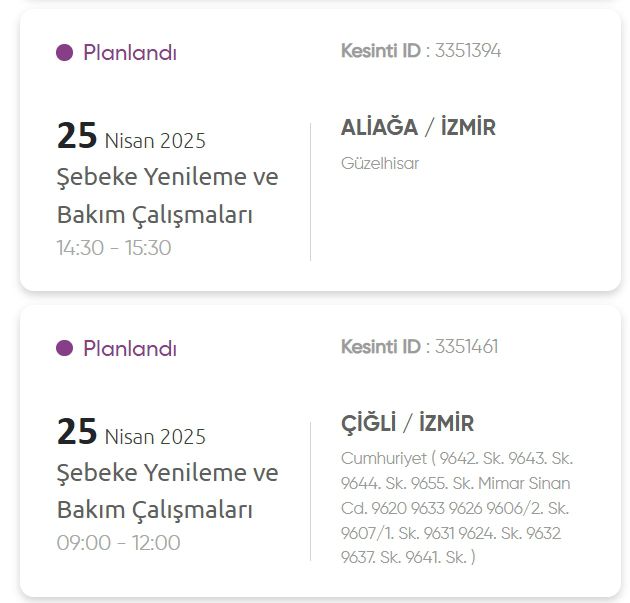 İzmir GEDİZ elektrik kesintisi! 25 Nisan İzmir'de elektrik kesintisi ne zaman bitecek, elektrikler ne zaman gelecek?