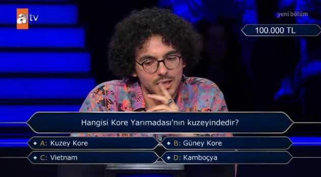 (Hangisi Kore Yarımadası'nın kuzeyindedir?...) Kim Milyoner Olmak İster 25 Temmuz Sorusu Cevabı Nedir? 100 Bin TL'lik soru ve cevabı ne?