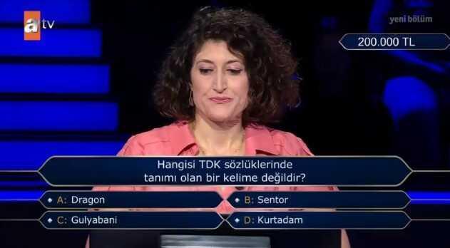 Hangisi TDK sözlüklerinde tanımı olan bir kelime değildir? Kim Milyoner Olmak İster 24 Ağustos Sorusu Cevabı Nedir? 200 Bin TL'lik soru ve cevabı ne?