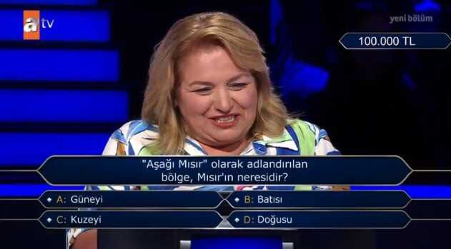 ('Aşağı Mısır' olarak adlandırılan bölge, Mısır'ın neresi..) Kim Milyoner Olmak İster 27 Temmuz Sorusu Cevabı Nedir? 100 Bin TL'lik soru ve cevabı ne?
