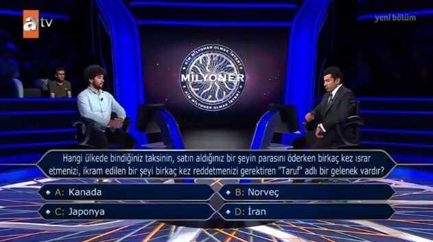 Hangi ülkede bindiğiniz taksinin, satın aldığınız bir şey... Kim Milyoner Olmak İster 15 Ağustos Sorusu Cevabı Nedir? 50 Bin TL'lik soru ve cevabı ne?