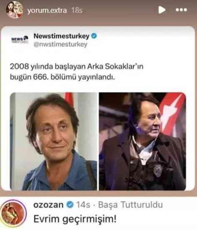 666 bölümdür Arka Sokaklar'da rol alan Özgür Ozan değişimine sessiz kalamadı: Evrim geçirmişim