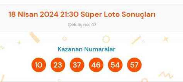 Süper Loto sonuçları açıklandı! 18 Nisan Süper Loto kazanan numaralar neler? Süper Loto sonuçlarına ne zaman, nereden bakılır?
