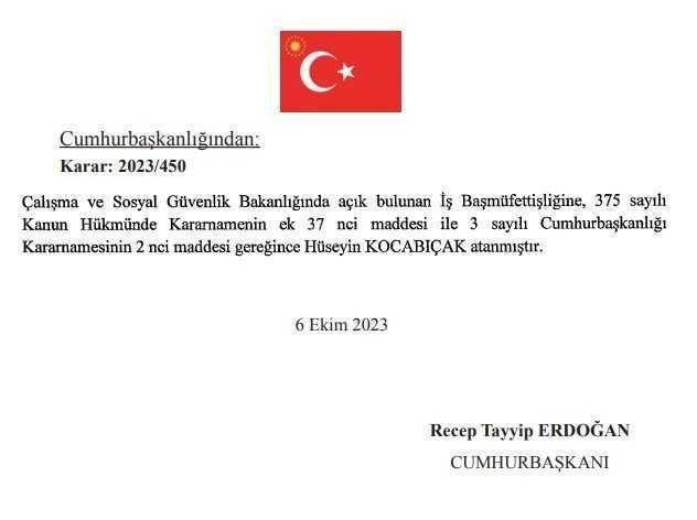 Cumhurbaşkanı Erdoğan'ın imzasıyla yeni atama kararları Resmi Gazete'de yayınlandı