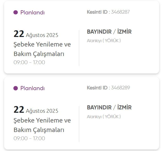İzmir GEDİZ elektrik kesintisi! 22 Ağustos İzmir'de elektrik kesintisi ne zaman bitecek, elektrikler ne zaman gelecek?