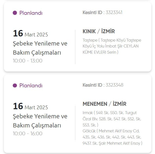 İzmir GEDİZ elektrik kesintisi! 16 Mart İzmir'de elektrik kesintisi ne zaman bitecek, elektrikler ne zaman gelecek?