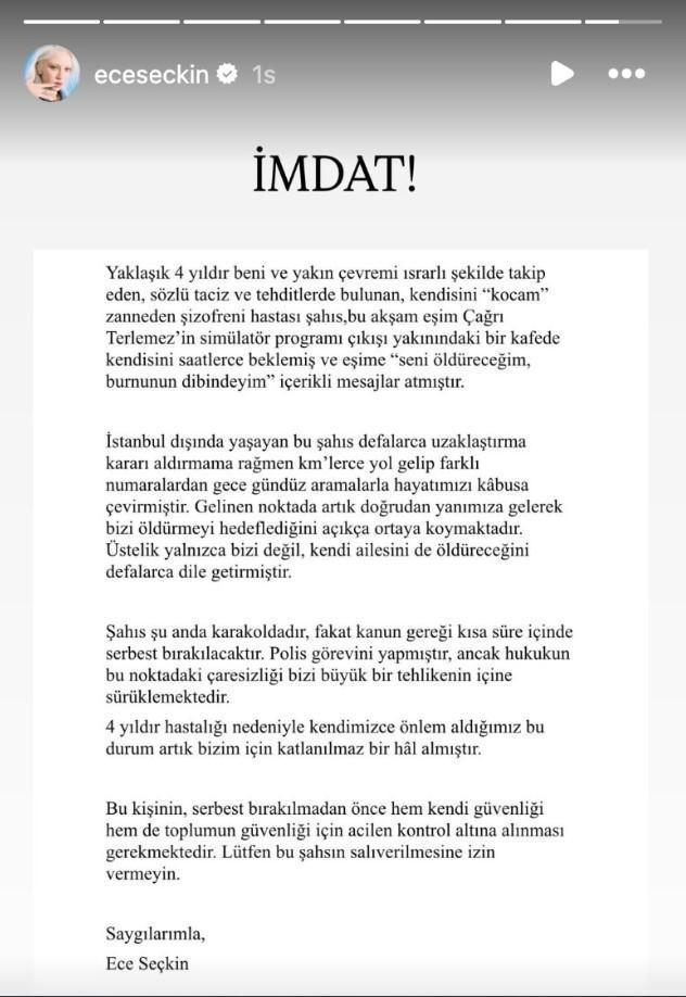 Ece Seçkin’e Takıntılı Hayranın Tehditleri ve Hukuki Süreç