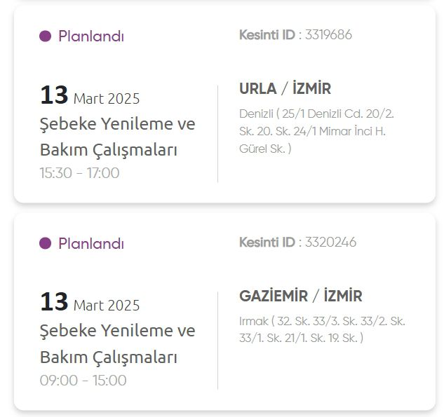 İzmir GEDİZ elektrik kesintisi! 13 Mart İzmir'de elektrik kesintisi ne zaman bitecek, elektrikler ne zaman gelecek?