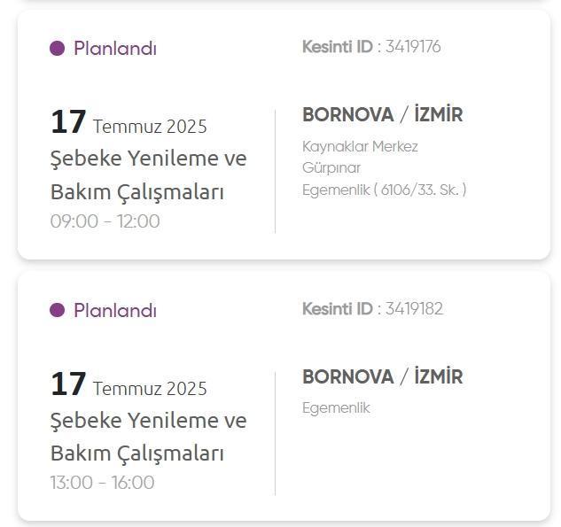 İzmir GEDİZ elektrik kesintisi! 17 Temmuz İzmir'de elektrik kesintisi ne zaman bitecek, elektrikler ne zaman gelecek?