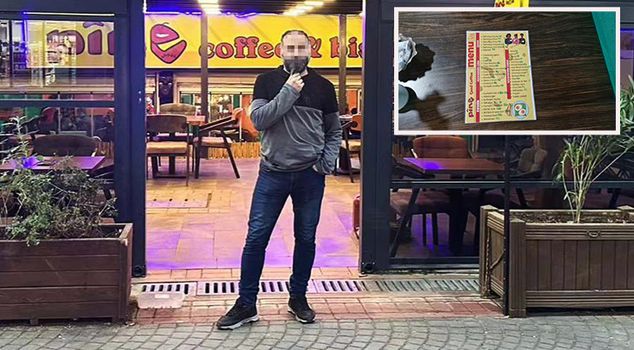 The cafe operator who announced that they would only provide service in Kurdish is detained.