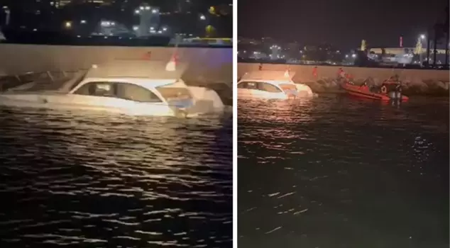 A boat sank in Istanbul, the people on board narrowly escaped death.