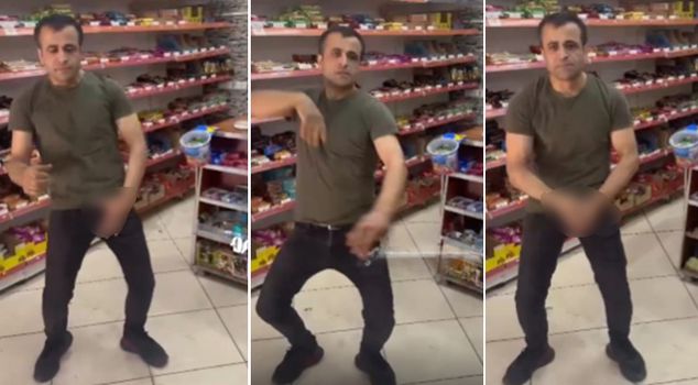 صور مشمئزة في إسنيورت! ضرب طفله الذي جاء إلى متجره ، ولم يكتف بذلك بل تحرش بأمه.