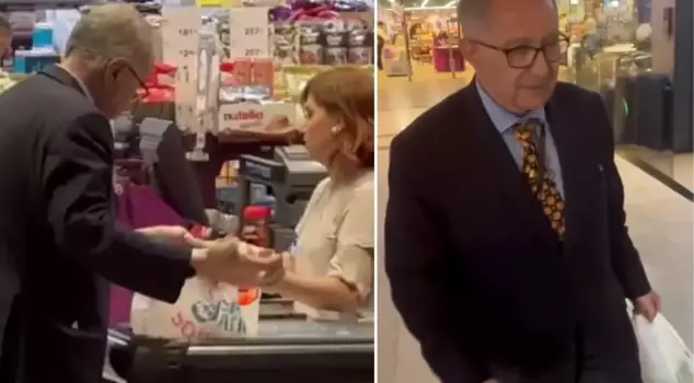 He was the 29th richest person in the world! Mehmet Emin Karamehmet was spotted at the market.