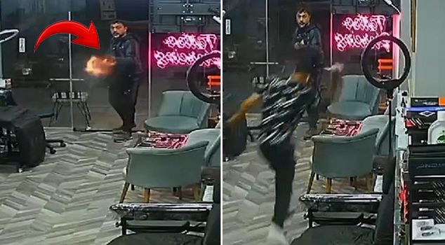 The customer caused terror with a shotgun during the argument! Blood was shed in the fight between the tattoo artists.