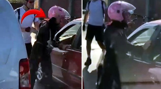 حذرها العديد من الناس ولكنها لم تستمع، والآن دفعت ثمن ذلك الغرامة المكلفة! اعتدت امرأة على السائق بدراجتها النارية.