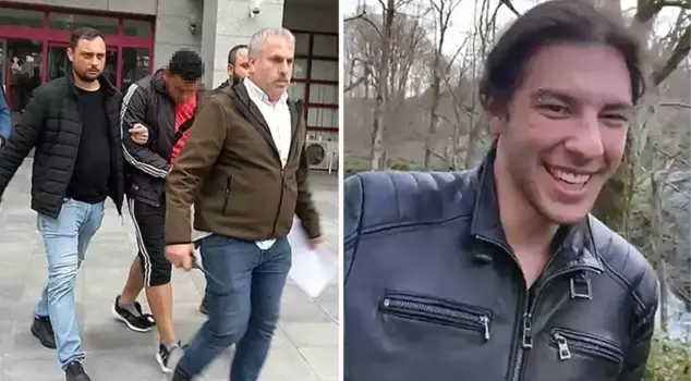 Father and son stand before the judge in the murder of motorcycle courier Ata Emre Akman.