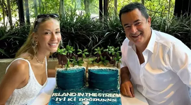 Acun Ilıcalı celebrated his girlfriend's birthday, and everyone noticed his choice of wearing a white shirt.