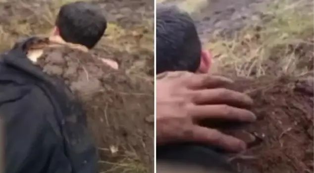 They buried them in the ground to save the children struck by lightning.