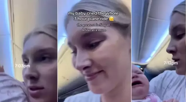 The mother who shared the video of her baby crying during a three-hour plane journey divided internet users.