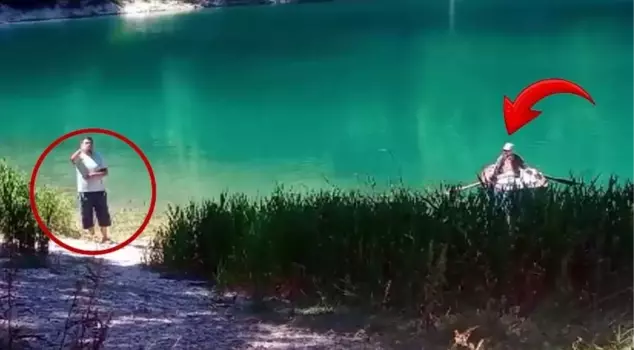They asked for payment from the man fishing in the lake! The business owner, whose request was rejected, harassed the family.