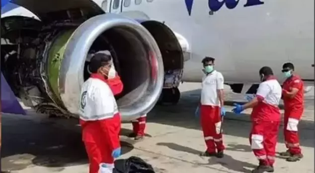 Horrible airport accident in Iran: Airplane engine swallows technician during repair.