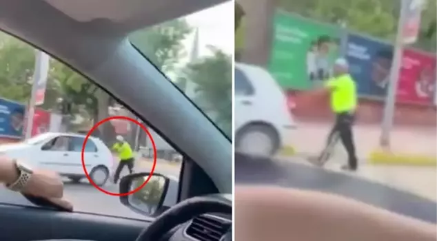 Never seen such comfort! The justified complaint of the traffic police officer made me smile.